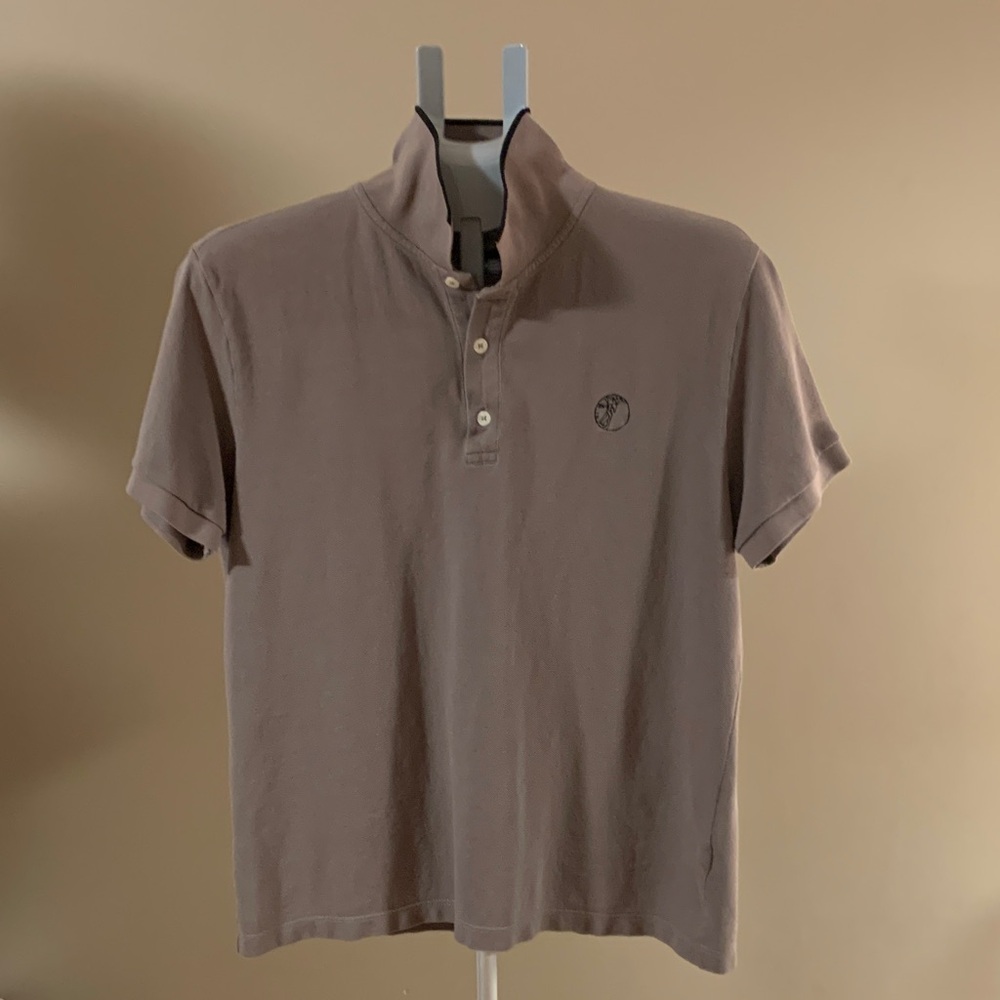 Versace Taupe Polo Shirt Men's Size Large